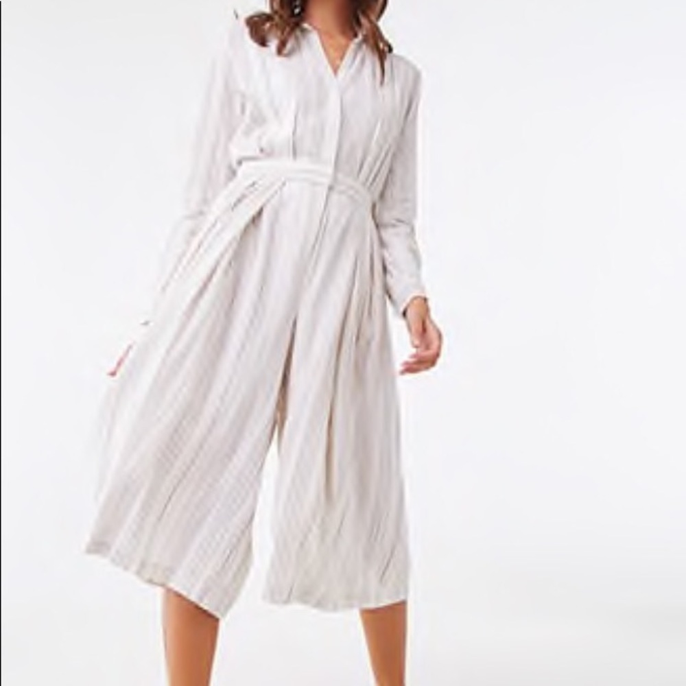 Linen White Jumpsuit